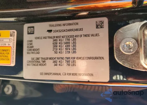 2024 GMC Yukon Xl K1500 Slt z USA, uszkodzony, nr VIN 1GKS2GKD4RR249183